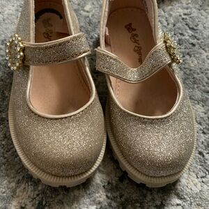 Glittery Gold Kids Shoes